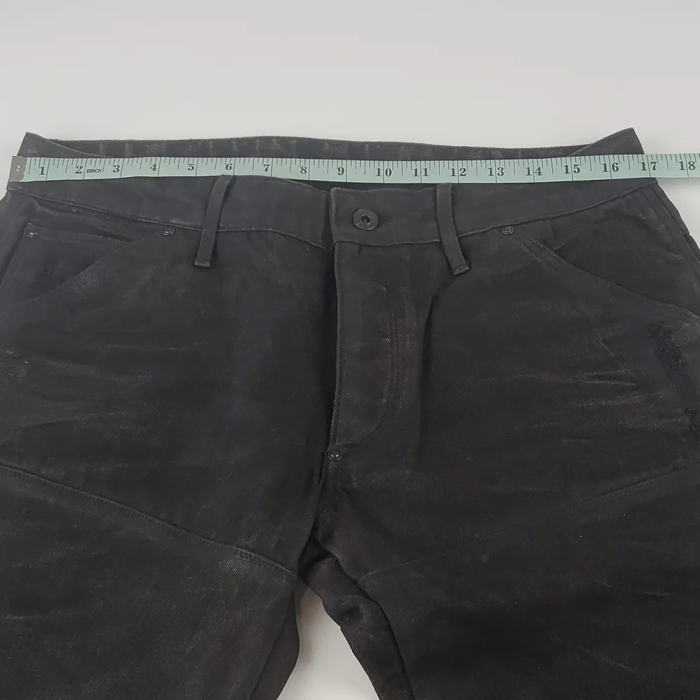 G-STAR Raw 5620 Low Tapered Moto Jeans Size 32 x 32 Waxed Gray